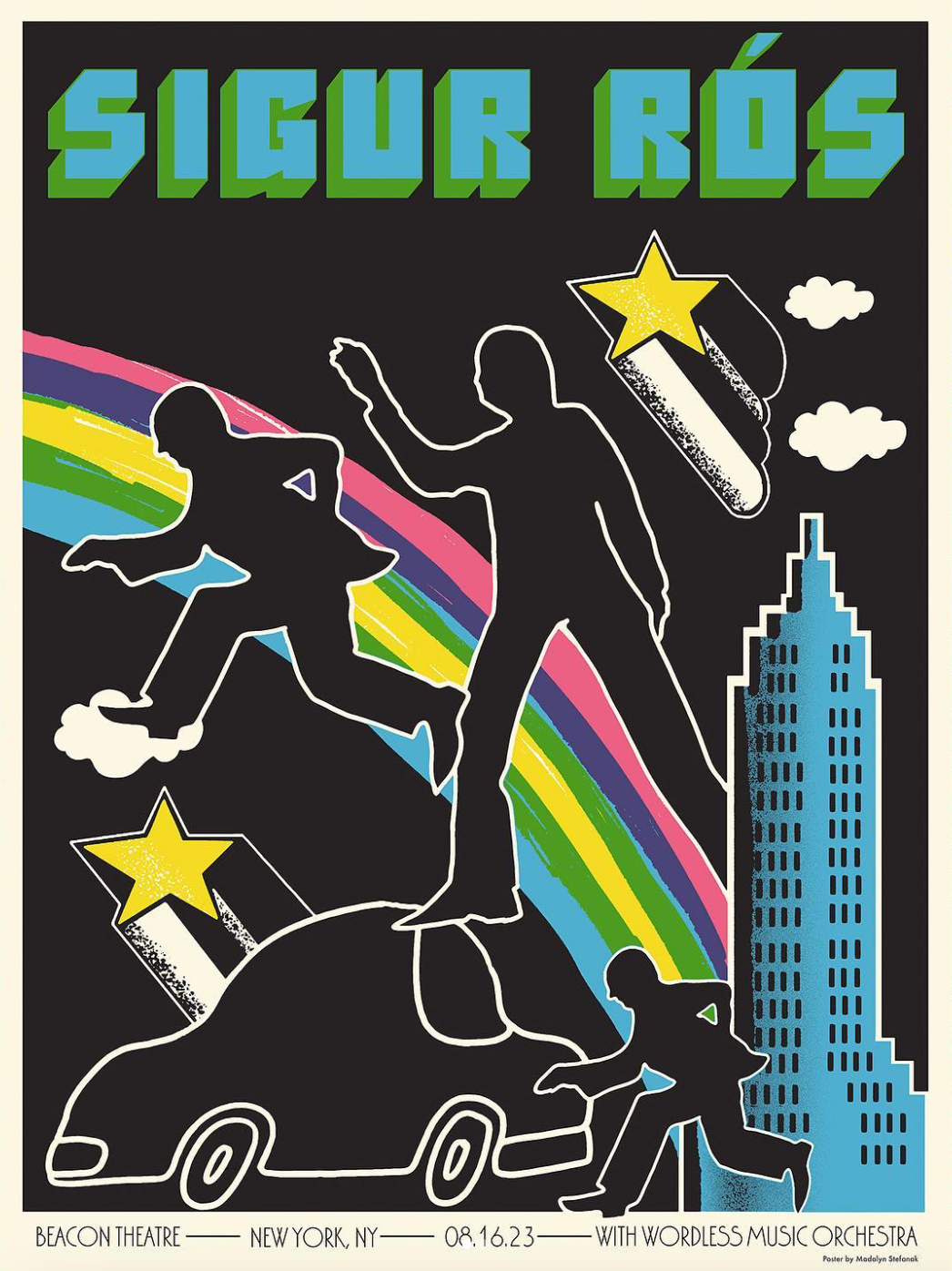 Sigur Rós Poster - NYC Beacon Theatre - 8.16.23 Artist Print