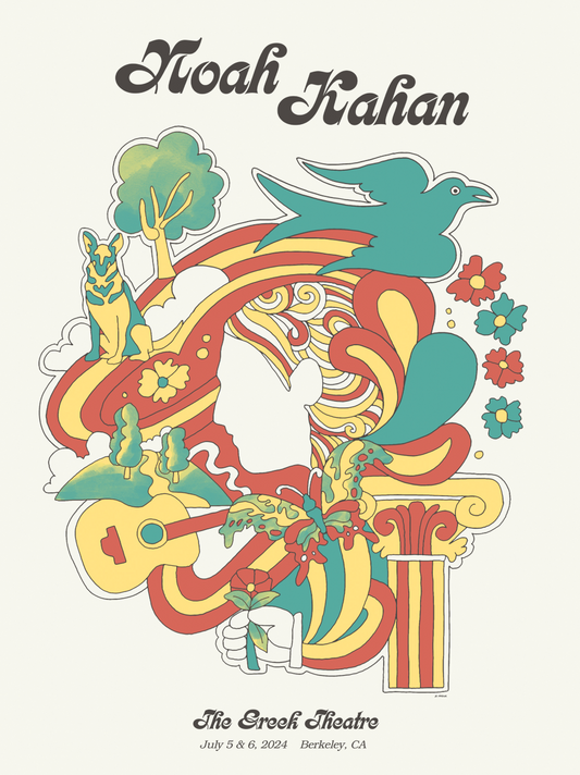 Noah Kahan Poster - Berkeley, CA July 2024