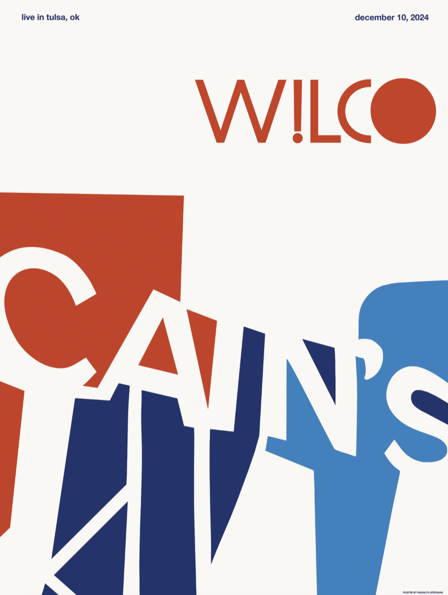 Wilco poster - Tulsa, OK 2024