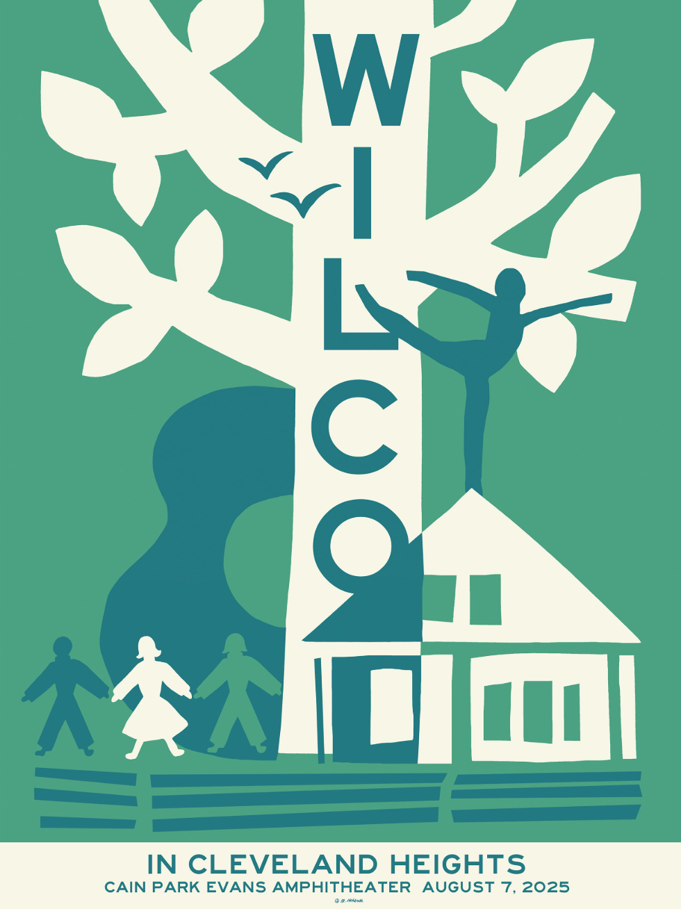Wilco poster - Cleveland Heights, OH 2025