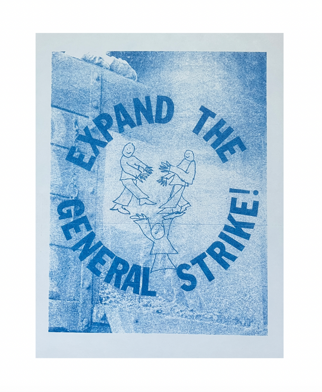 Expand the general strike - Risograph print